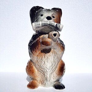 Rare-Vtg 1987--Paul Cardew-South West Ceramics-Terrier Dog with Newspaper Teapot